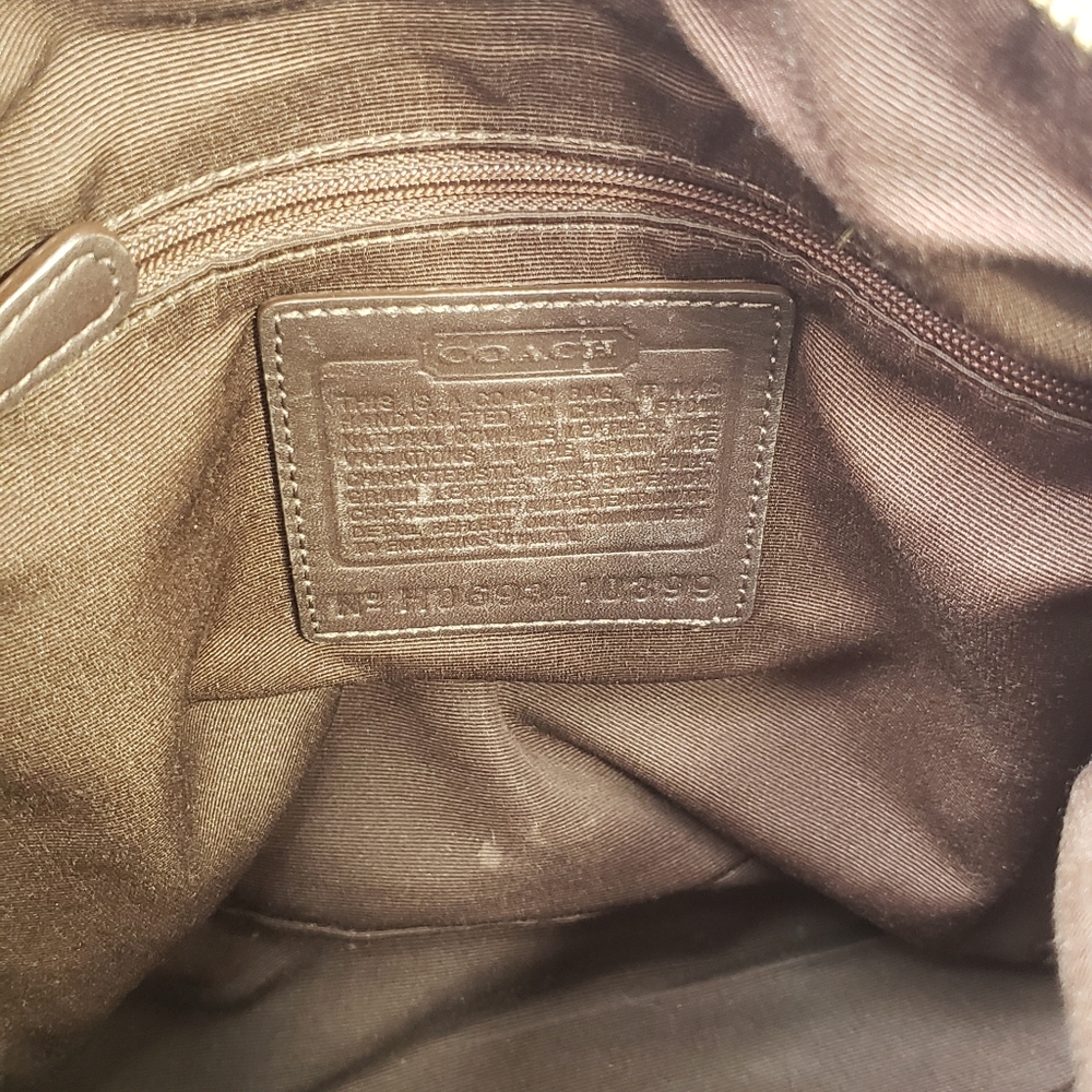 Coach Vintage Chelsea Rich Brown Pebbled Leather Shoulder Bag Crossbody - Picture 4 of 5